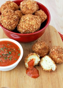 Cheesy Rice Balls made with Minute Rice