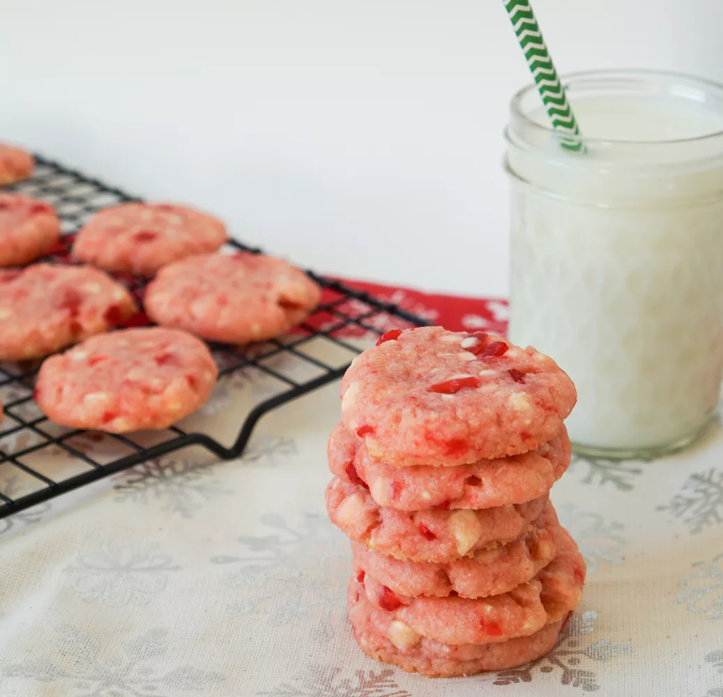 Cherry Shortbread Cookies