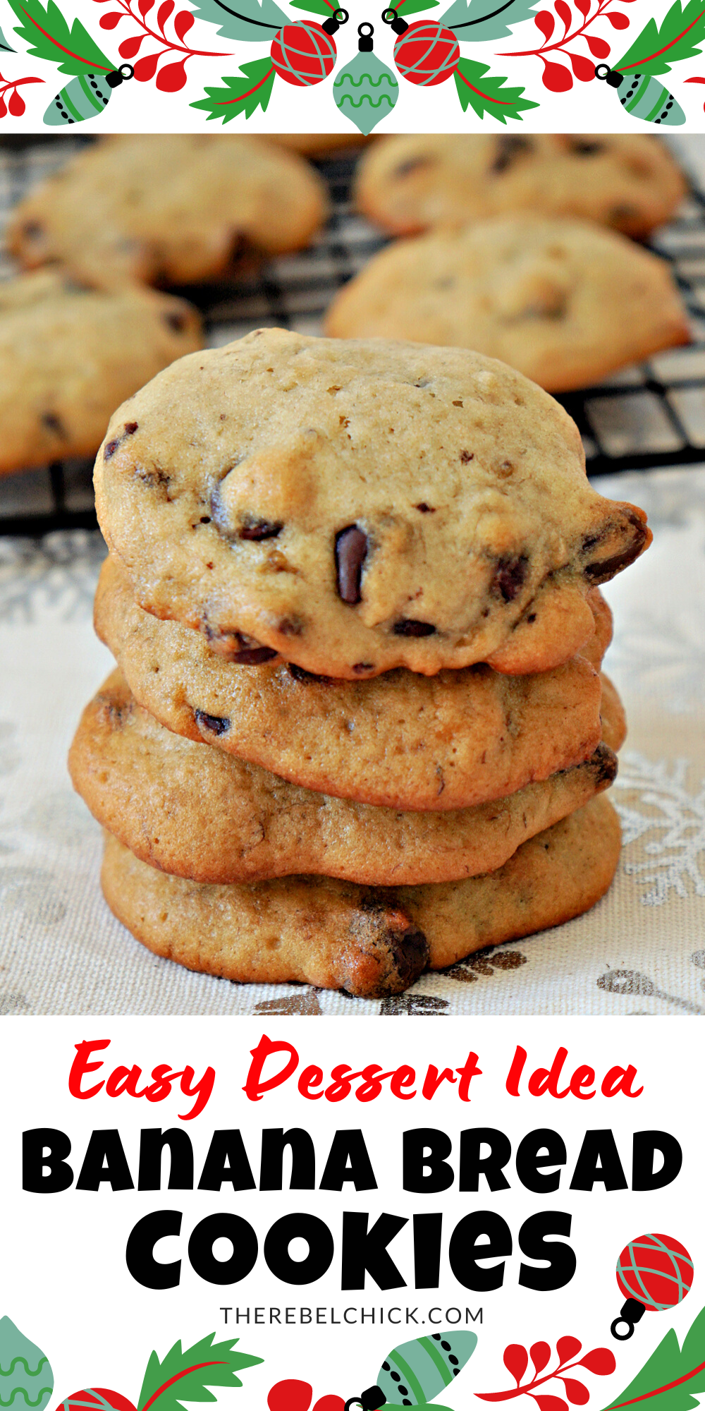 cookies filled with chunks of banana and chocolate chips
