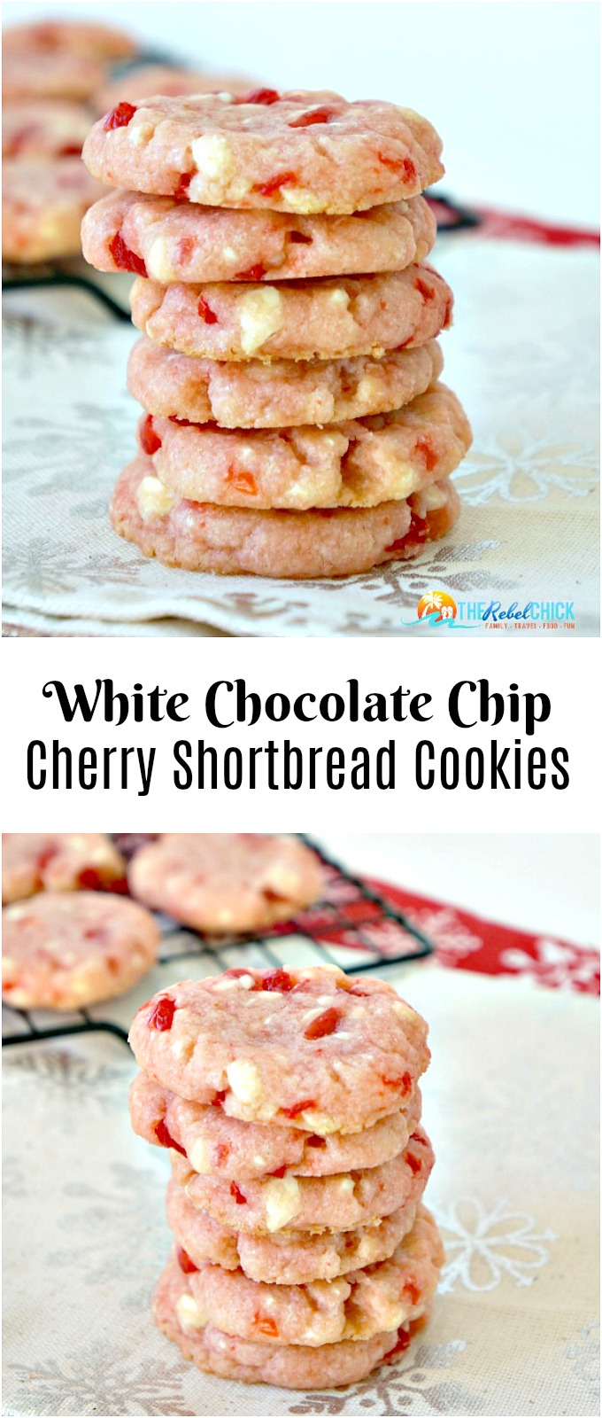 White Chocolate Chip Cherry Shortbread Cookies Recipe