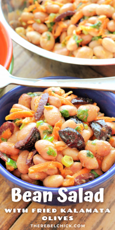 Bean Salad with Fried Kalamata Olives Recipe