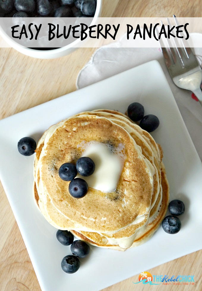 Celebrate National Blueberry Pancake Day with this Homemade From-Scratch Blueberry Pancake recipe inspired by @DriscollsBerry {sponsored} #BlueberryPancakeDay
