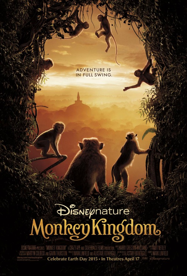 Disney Nature Monkey Kingdom movie on Earth Day