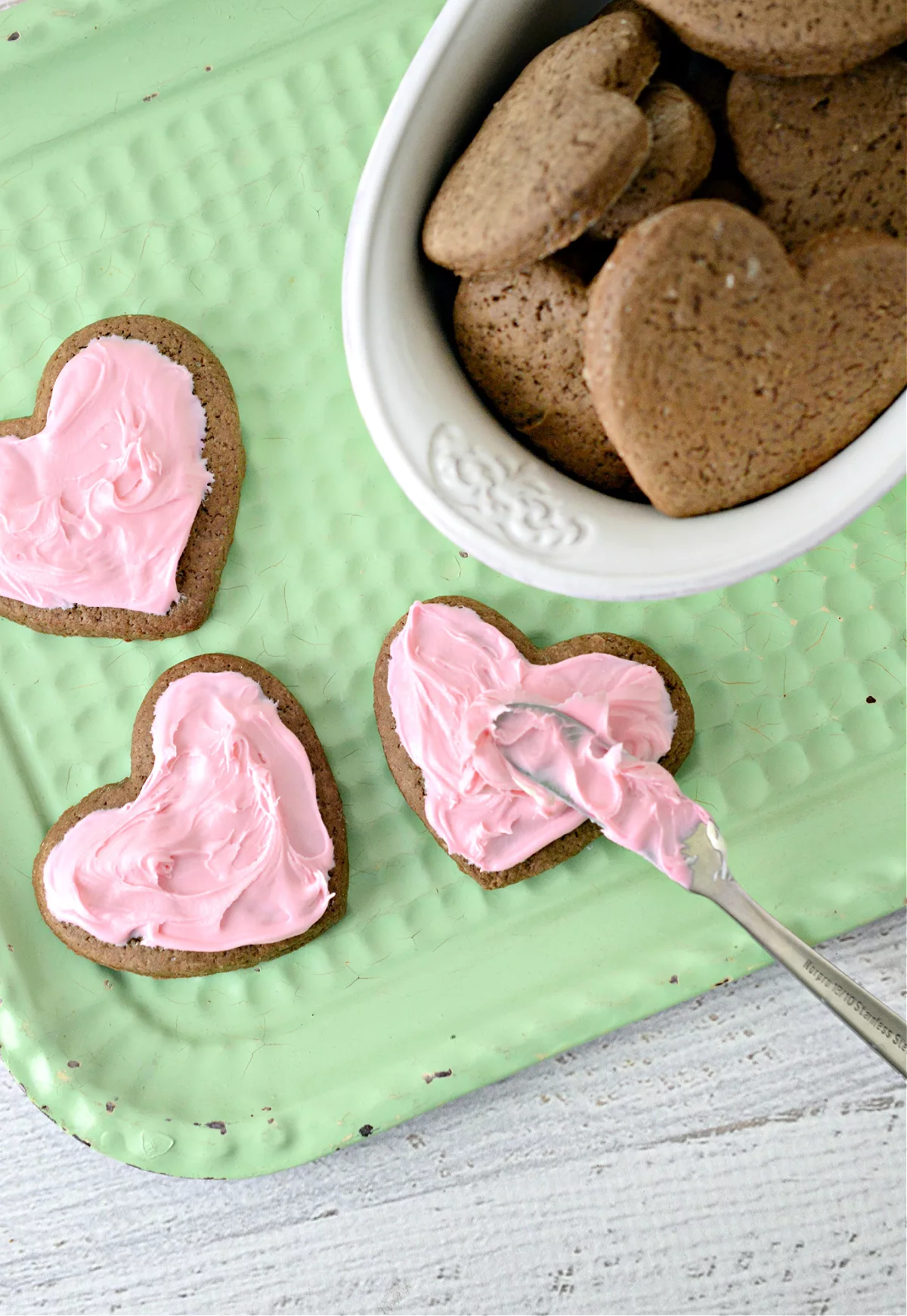 Valentine's Day Frosted Chocolate Heart Cookies Recipe