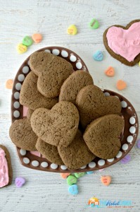 Frosted Chocolate Heart Cookies