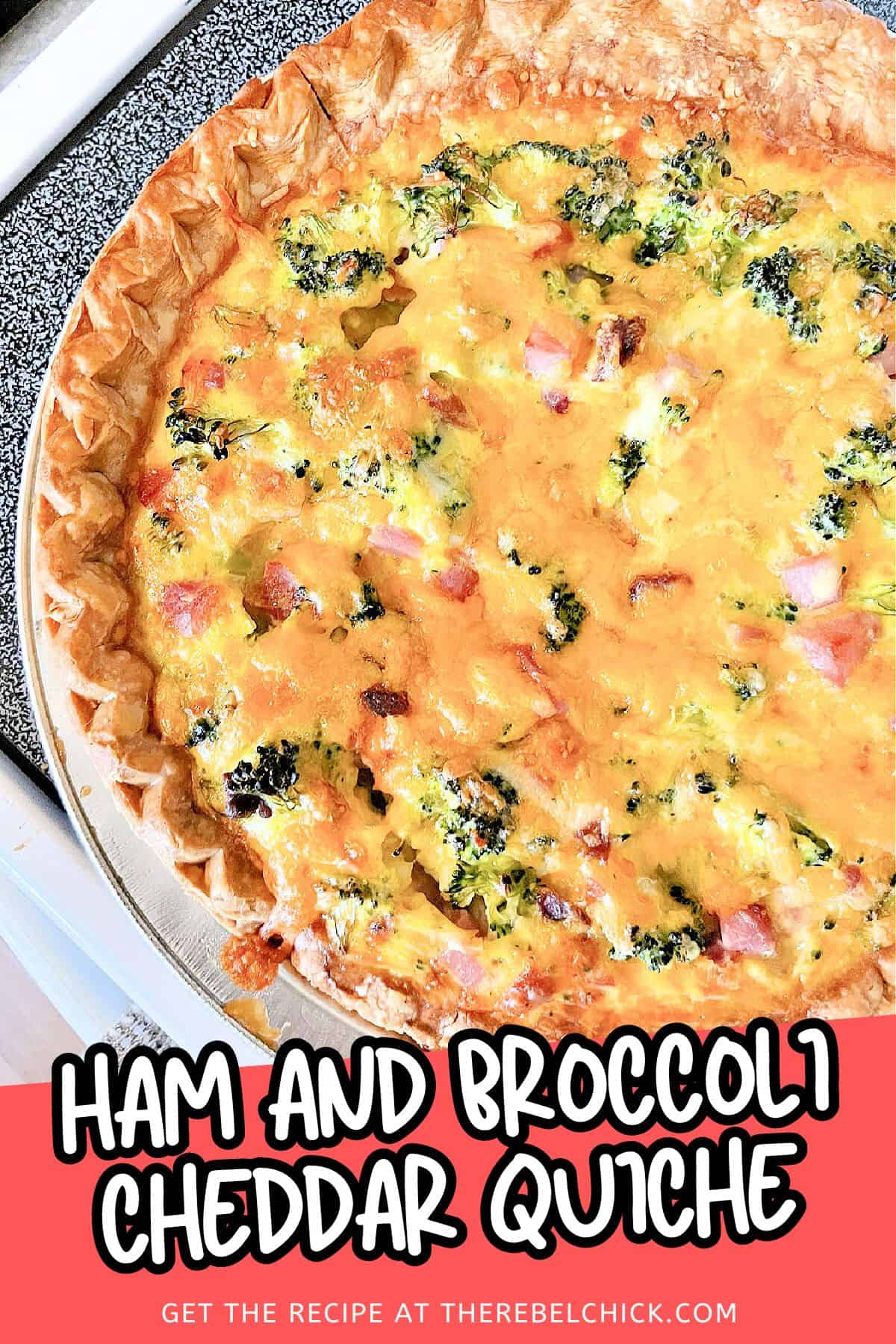 Ham and Broccoli Cheddar Quiche