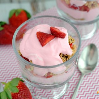 Valentine's Day Dessert Recipe - Strawberry Granola Mini Trifle