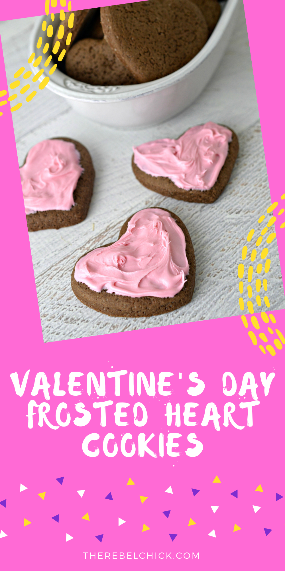 Valentine's Day Frosted Chocolate Heart Cookies Recipe