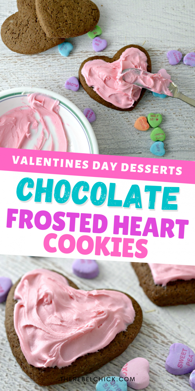Valentine's Day Frosted Chocolate Heart Cookies Recipe