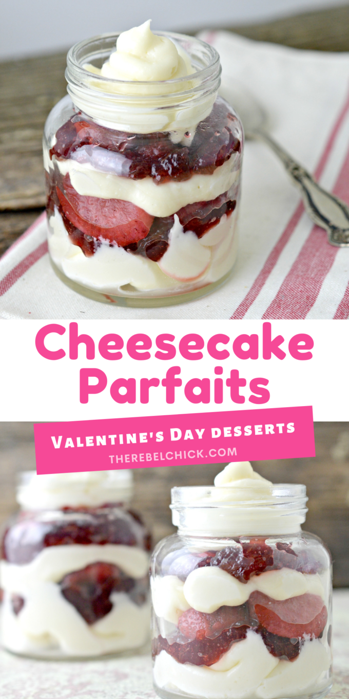 Valentine's Day Mini Cheesecake Parfaits