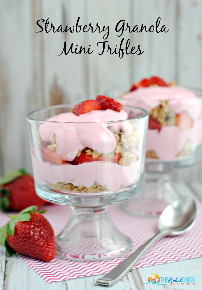 Valentine's Day Dessert Recipe - a Strawberry Granola Mini Trifle ...