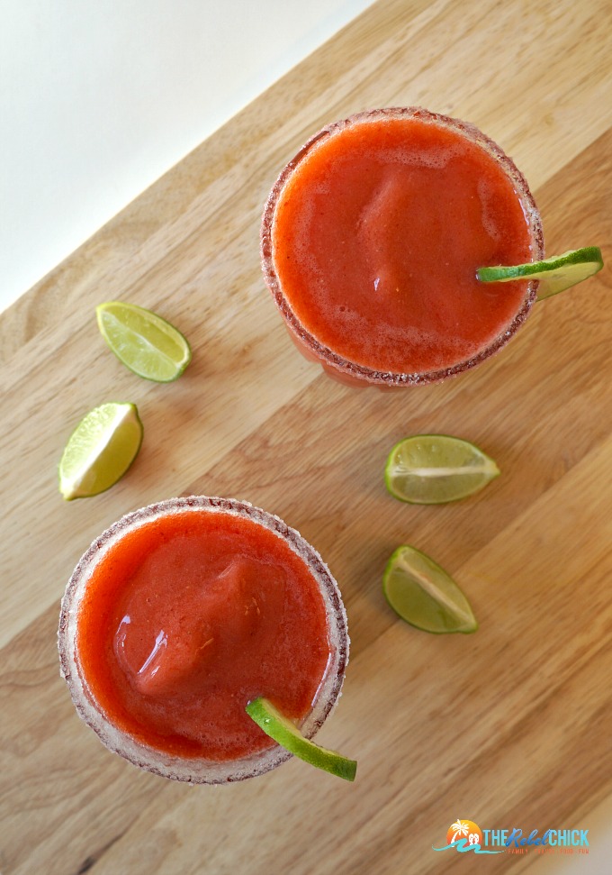 Key Lime Strawberry Margaritas Recipe for National Margarita Day