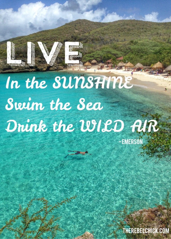 Ralph Waldo Emerson quote about living in the sunshine