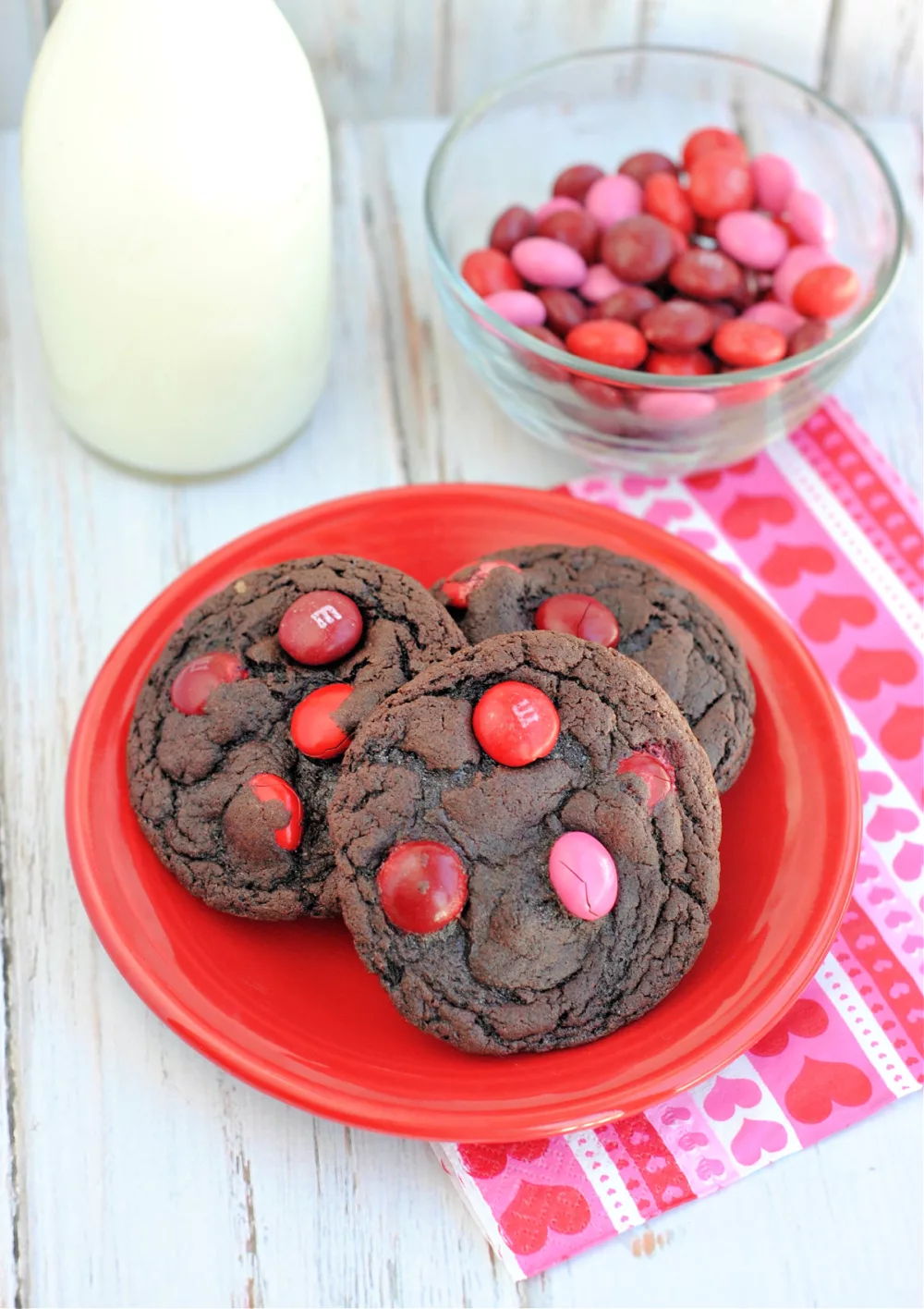 Chocolate Raspberry M&M Cookies Recipe