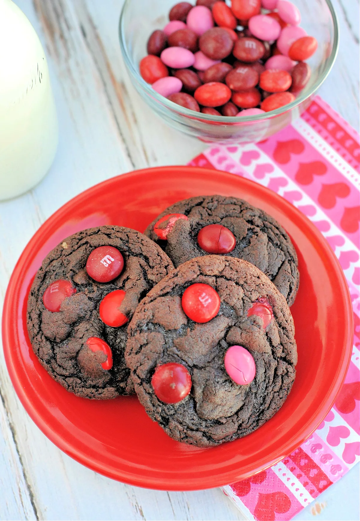 Chocolate Raspberry M&M Cookies Recipe