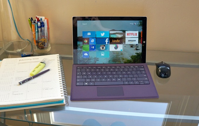 SurfacePro 3 Desk Setup - Surface Pro 3 with Keyboard