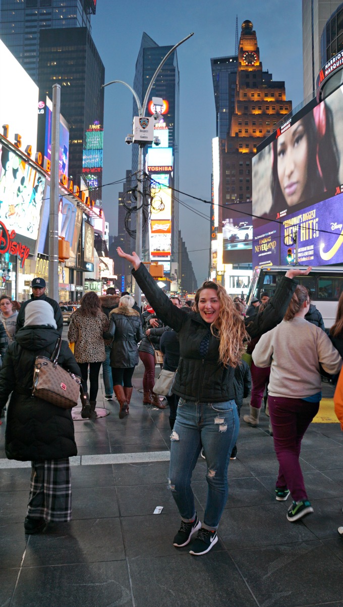 Angeline in Times Square