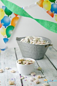 Cake Batter Puppy Chow Recipe | The Rebel Chick