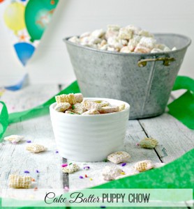 cake batter puppy chow recipe