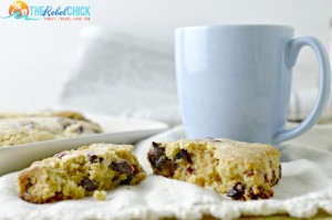 Chocolate Cherry Sweet Scones Recipe | The Rebel Chick