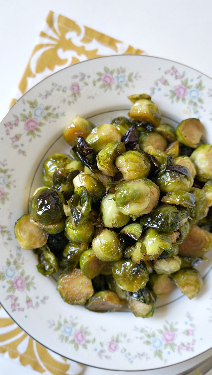 Baked Caramelized Brussel Sprouts Recipe #SplendaSweeties #SweetSwaps