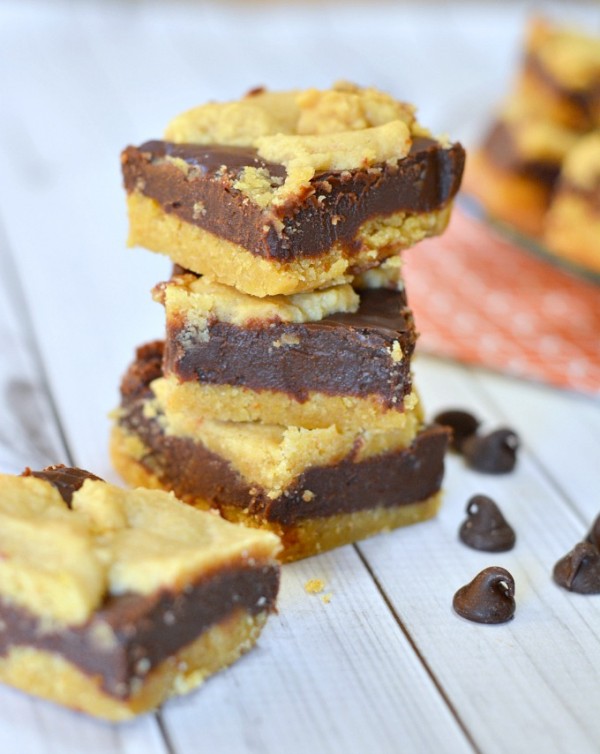 Peanut Butter Chocolate Bars Recipe - The Rebel Chick