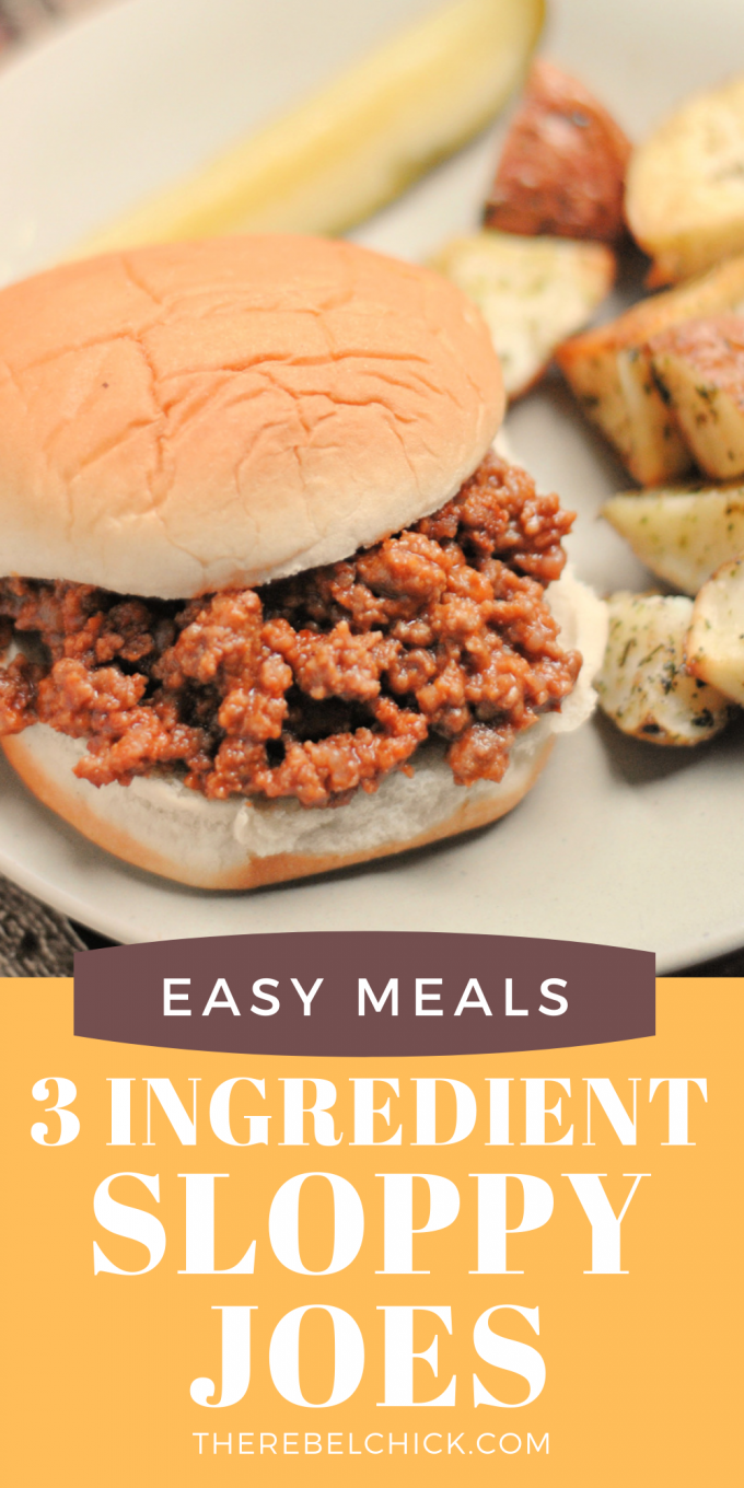 Easy to Make 3 Ingredient Sloppy Joes Recipe The Rebel Chick