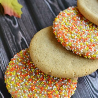 Browned Butter Sugar Cookies With Candy Corn Sprinkles Recipe