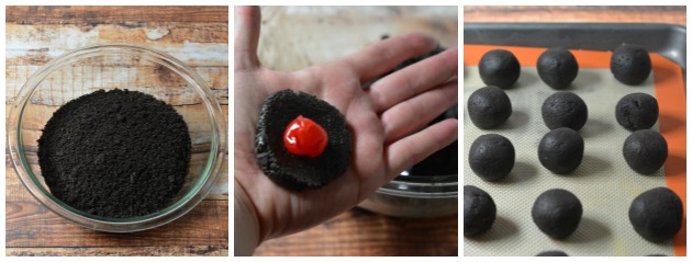 Cherry-Filled-OREO-Cookie-Balls-Steps