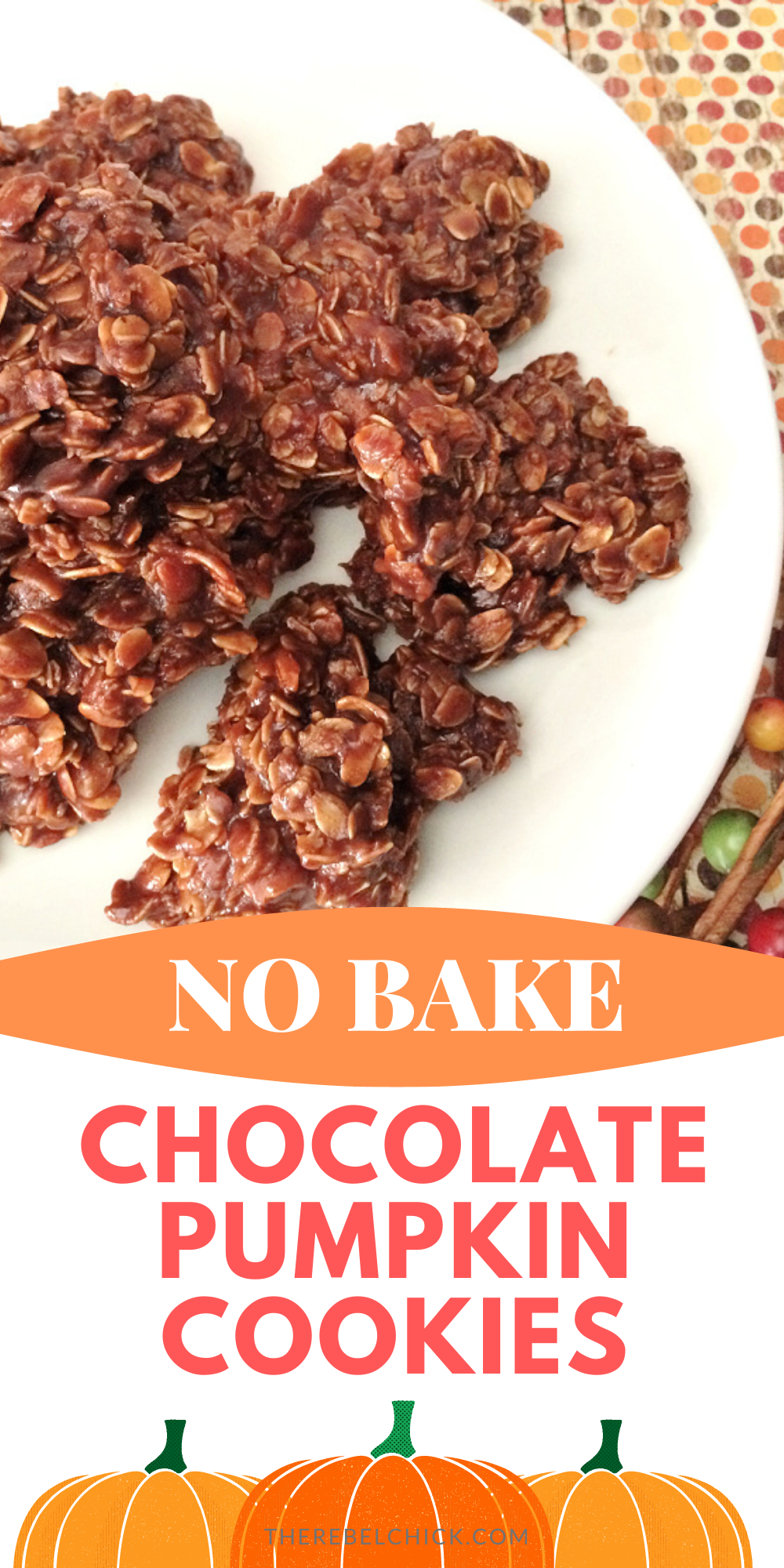 Chocolate Pumpkin No Bake Cookies Recipe