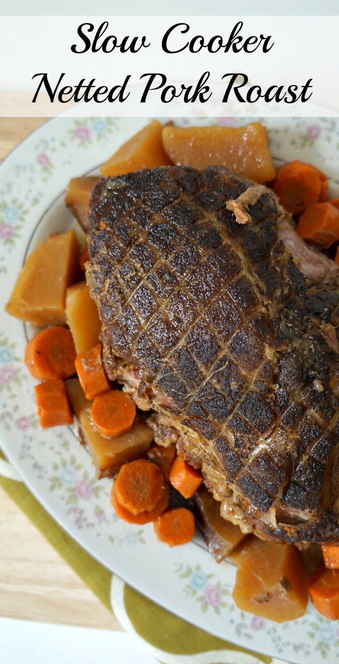 Slow Cooker Netted Pork Roast Recipe