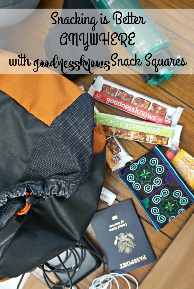 Snacking is Better ANYWHERE with goodnessknows Snack Squares