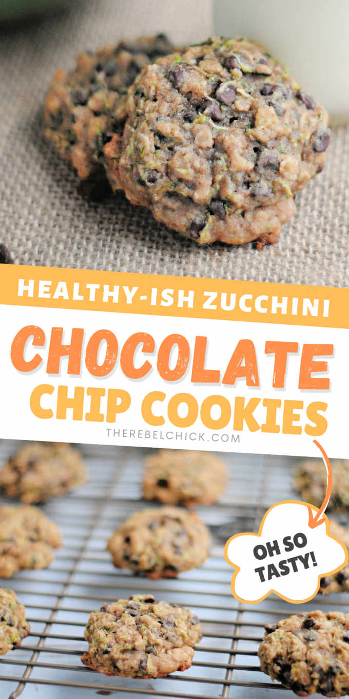 A Healthy Zucchini Chocolate Chip Cookies Recipe - The Rebel Chick