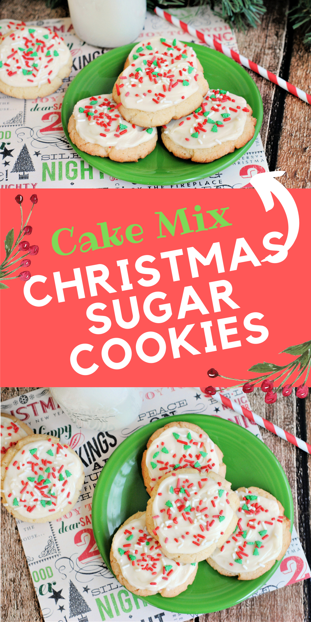 Cake Mix Christmas Sugar Cookies Recipe 