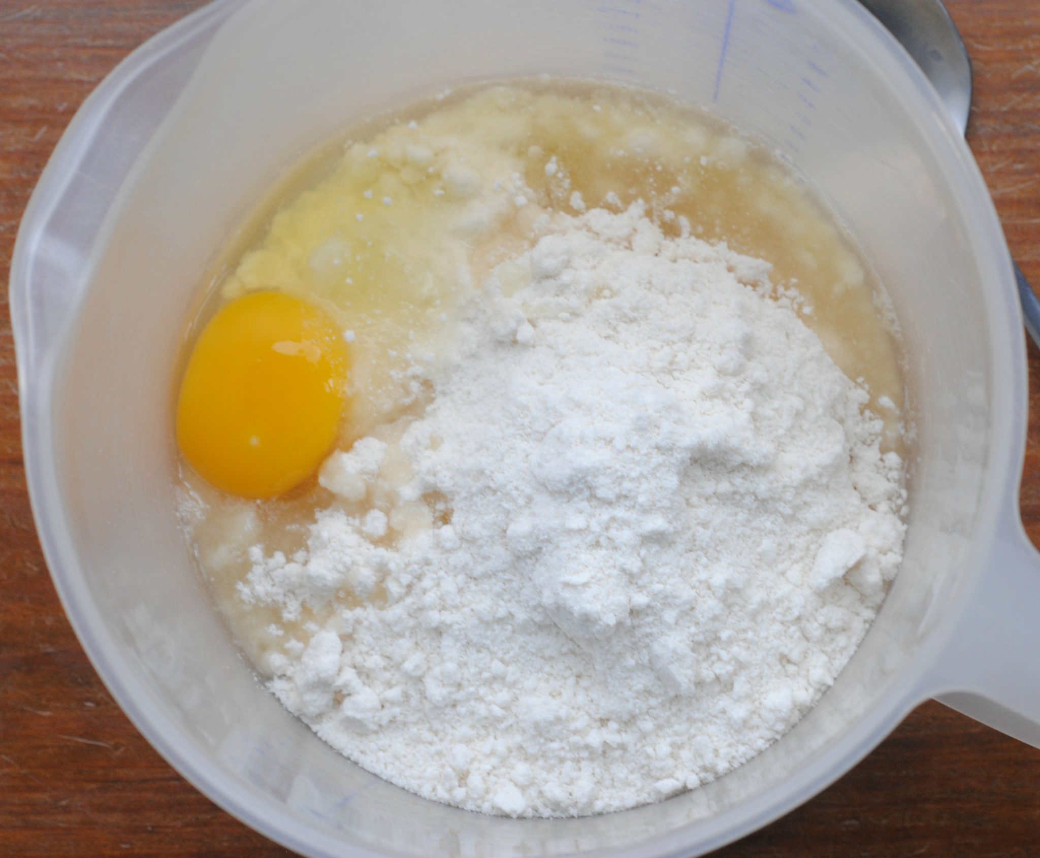 cake mix and eggs