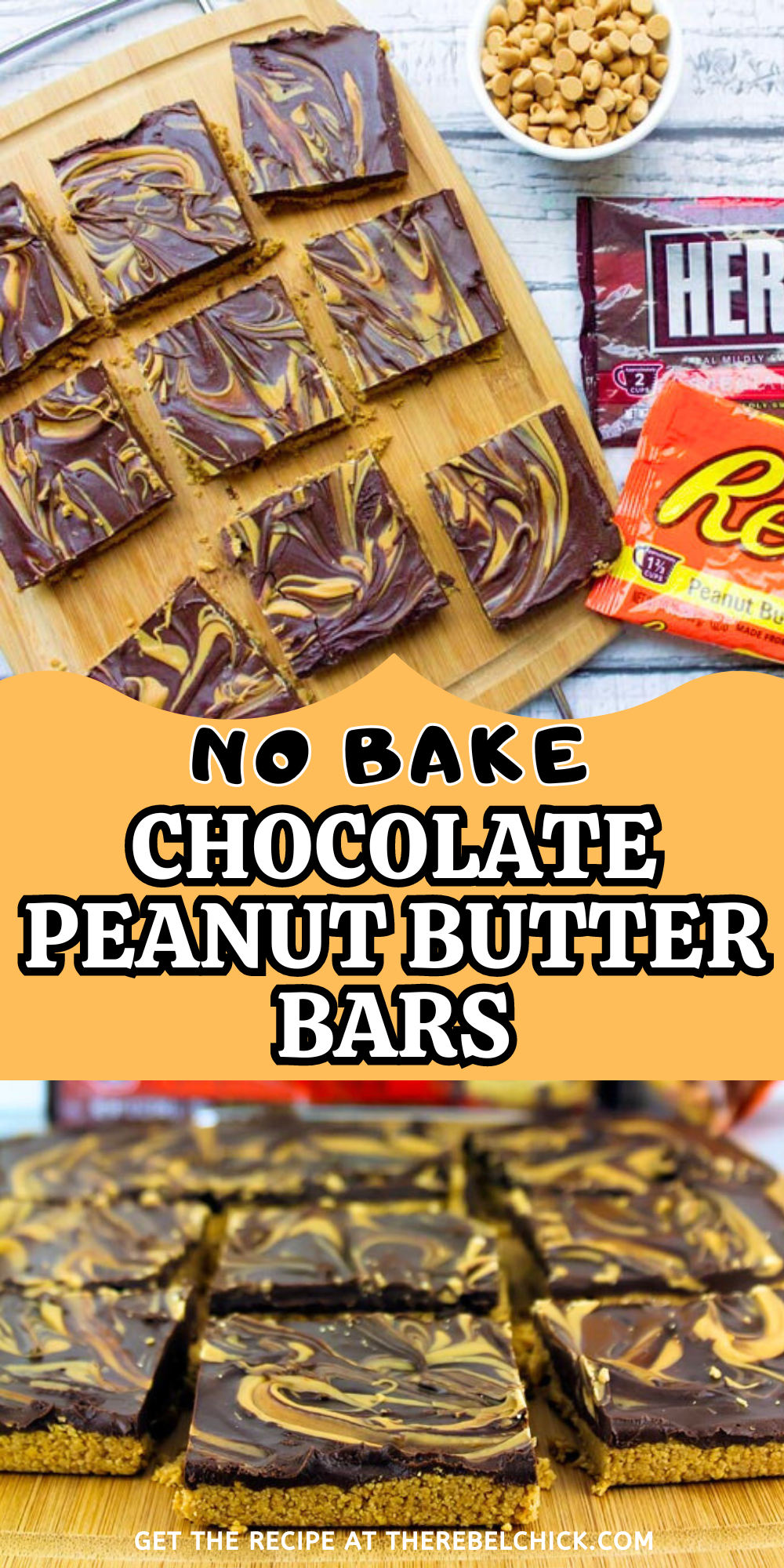 No Bake Chocolate Peanut Butter Bars 