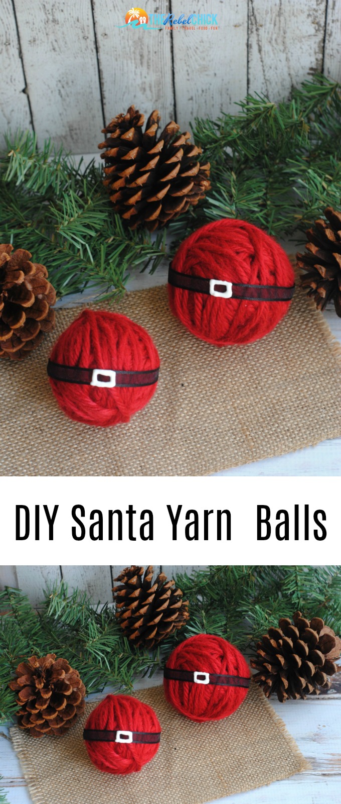 DIY Santa Yarn Balls
