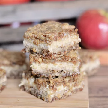 bars made from Walnut and Apples in a stack
