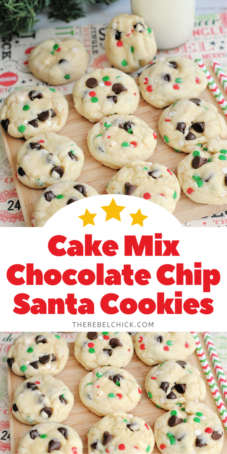 Cake Mix Chocolate Chip Santa Cookies Recipe