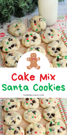 Cake Mix Chocolate Chip Santa Cookies Recipe