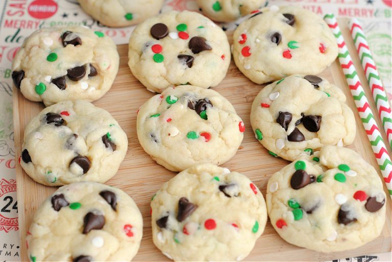 Cake Mix Chocolate Chip Santa Cookies Recipe