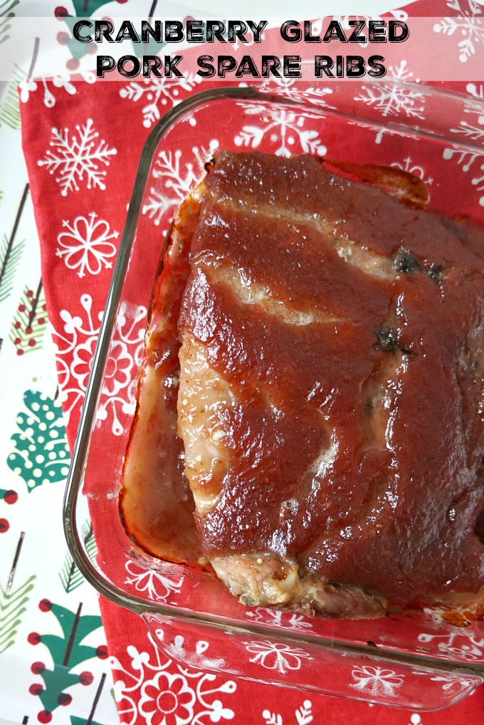 a cranberry glazed pork spare ribs recipe