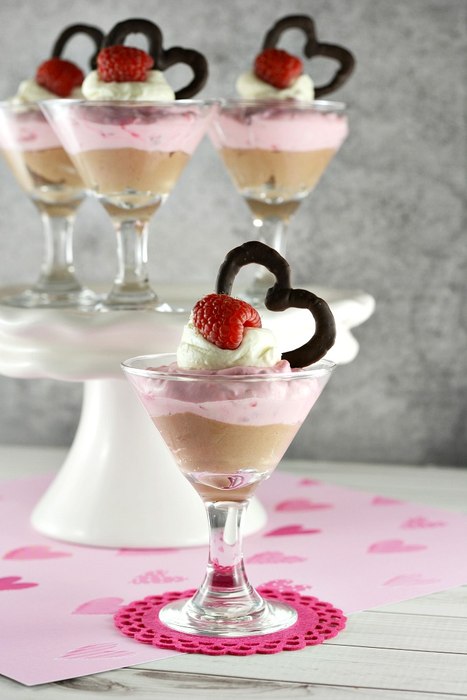 Chocolate Raspberry Cream Cheese Mousse by The Rebel Chick