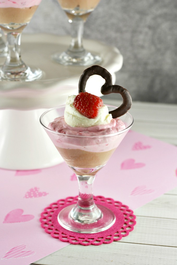 Valentine's Day Chocolate Raspberry Cream Cheese Mousse Recipe