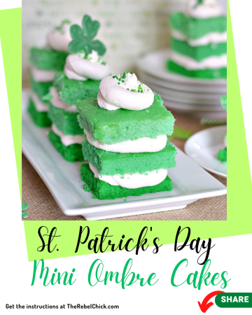 Saint Patrick's Day Mini Ombre Cakes Recipe