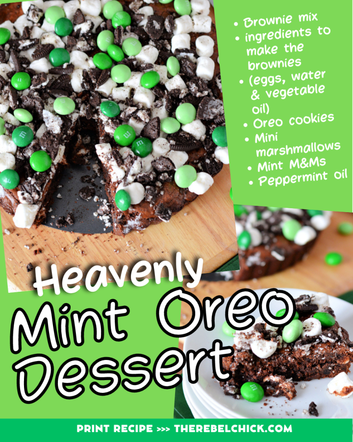 Heavenly Mint Oreo Dessert Brownie Recipe The Rebel Chick