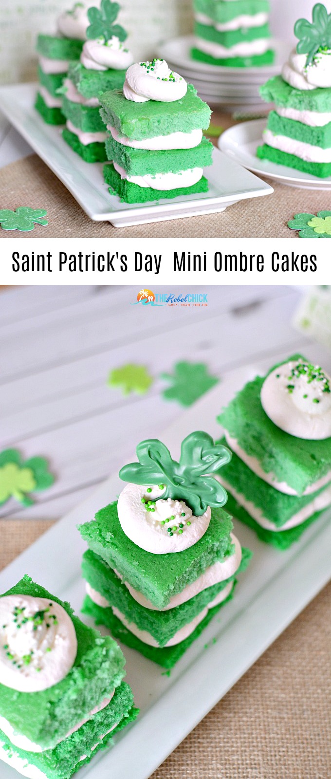 Saint Patrick's Day Mini Ombre Cake Recipe