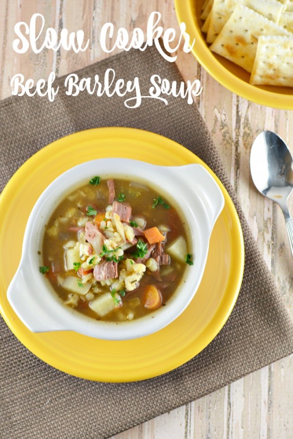 Slow Cooker Beef Barley Soup Recipe The Rebel Chick