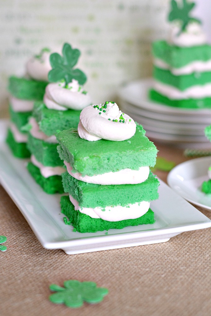 St. Patricks Day Mini Ombre Cakes Recipe