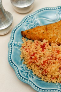 Parmsean Crusted Cod and Mediterranean Couscous Recipe #GoGortons